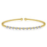 14K White-Yellow Gold Bujukan Diamond Split Bangle - 0.4 ct