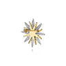 14K White  Yellow Gold Bujukan Diamond Starburst Pin - 1.75 ct