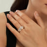 14K White  Yellow Gold Bujukan Diamond Wide Band Ring - 0.2 ct