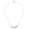 14K White  Yellow Gold Bujukan Pave Diamond Pendant Necklace - 0.3 ct