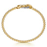 14K White  Yellow Gold Bujukan and Diamond Double Circle Bangle Bracelet - 0.23 ct