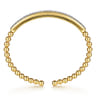 14K White  Yellow Gold Bujukan and Diamond Split Bangle Bracelet - 0.75 ct
