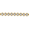 14K White Yellow Gold Buttercup Bezel Set Diamond Tennis Bracelet - 1.95 ct