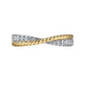Fancy Wedding Ring in 14k Yellow/white Gold with Round Natural Diamond at Gabriel & Co.