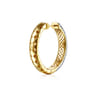14K White  Yellow Gold Diamond 30mm Classic Hoop Earrings - 2.1 ct