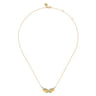 14K White  Yellow Gold Diamond Angel Wing Pendant Necklace - 0.14 ct