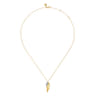 14K White  Yellow Gold Diamond Angel Wing Pendant Necklace - 0.08 ct