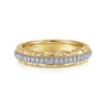 Fancy Wedding Ring in 14k Yellow/white Gold with Round Natural Diamond at Gabriel & Co.