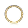 Fancy Wedding Ring in 14k Yellow/white Gold with Round Natural Diamond at Gabriel & Co.