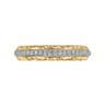 Fancy Wedding Ring in 14k Yellow/white Gold with Round Natural Diamond at Gabriel & Co.
