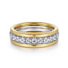 Fancy Wedding Ring in 14k Yellow/white Gold with Round Natural Diamond at Gabriel & Co.