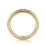 Fancy Wedding Ring in 14k Yellow/white Gold with Round Natural Diamond at Gabriel & Co.