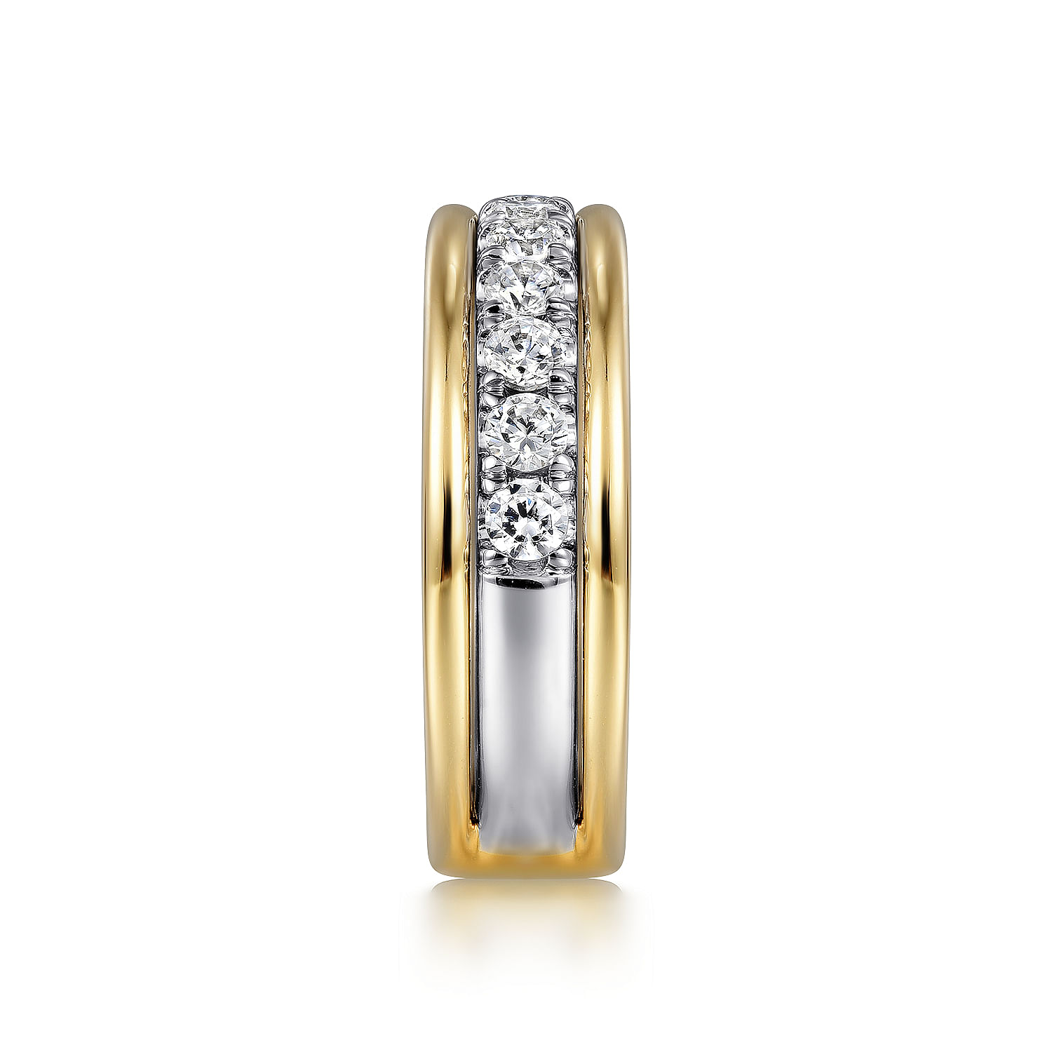 14K White-Yellow Gold Diamond Anniversary Band