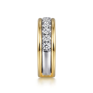 14K White-Yellow Gold Diamond Anniversary Band
