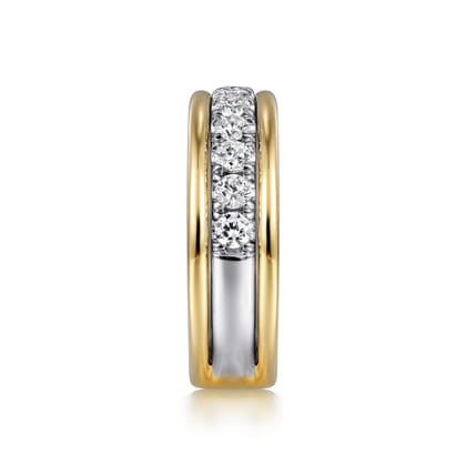 14K White-Yellow Gold Diamond Anniversary Band