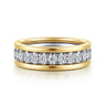 Fancy Wedding Ring in 14k Yellow/white Gold with Round Natural Diamond at Gabriel & Co.