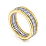 Fancy Wedding Ring in 14k Yellow/white Gold with Round Natural Diamond at Gabriel & Co.