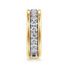 Fancy Wedding Ring in 14k Yellow/white Gold with Round Natural Diamond at Gabriel & Co.