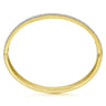 14K White-Yellow Gold Diamond Bangle - 1 ct