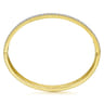 14K White-Yellow Gold Diamond Bangle - 1 ct