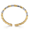 14K White  Yellow Gold Diamond Bangle - 0.57 ct