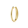 14K White  Yellow Gold Diamond Classic Hoop Earrings - 0.5 ct
