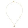 14K White  Yellow Gold Diamond Clover Pendant Necklace - 0.35 ct