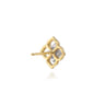 14K White  Yellow Gold Diamond Clover Stud Earrings - 0.5 ct
