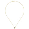 14K White-Yellow Gold Diamond Cluster Pendant Necklace - 0.25 ct