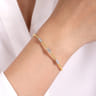 14K White  Yellow Gold Diamond Cuff Bangle Bracelet 0.17ct-Bujukan - 0.17 ct