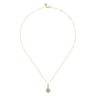 14K White  Yellow Gold Diamond Drop Pendant Necklace-Bujukan - 0.25 ct