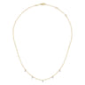 14K White  Yellow Gold Diamond Droplet Necklace - 0.05 ct