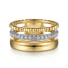 14K White  Yellow Gold Diamond Easy Stackable Ring 0.35ct-Bujukan - 0.35 ct