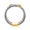 14K White  Yellow Gold Diamond Easy Stackable Ring 0.6ct - 0.6 ct