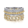 14K White  Yellow Gold Diamond Easy Stackable Ring 1ct-Bujukan - 1 ct