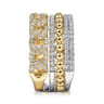 14K White  Yellow Gold Diamond Easy Stackable Ring 1ct-Bujukan - 1 ct