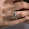 14K White  Yellow Gold Diamond Easy Stackable Ring 1ct-Bujukan - 1 ct