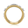 14K White  Yellow Gold Diamond Easy Stackable Ring-Bujukan - 0.25 ct