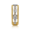 14K White  Yellow Gold Diamond Easy Stackable Ring-Bujukan - 0.25 ct