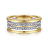 14K White-Yellow Gold Diamond Easy Stackable Ring - 0.5 ct