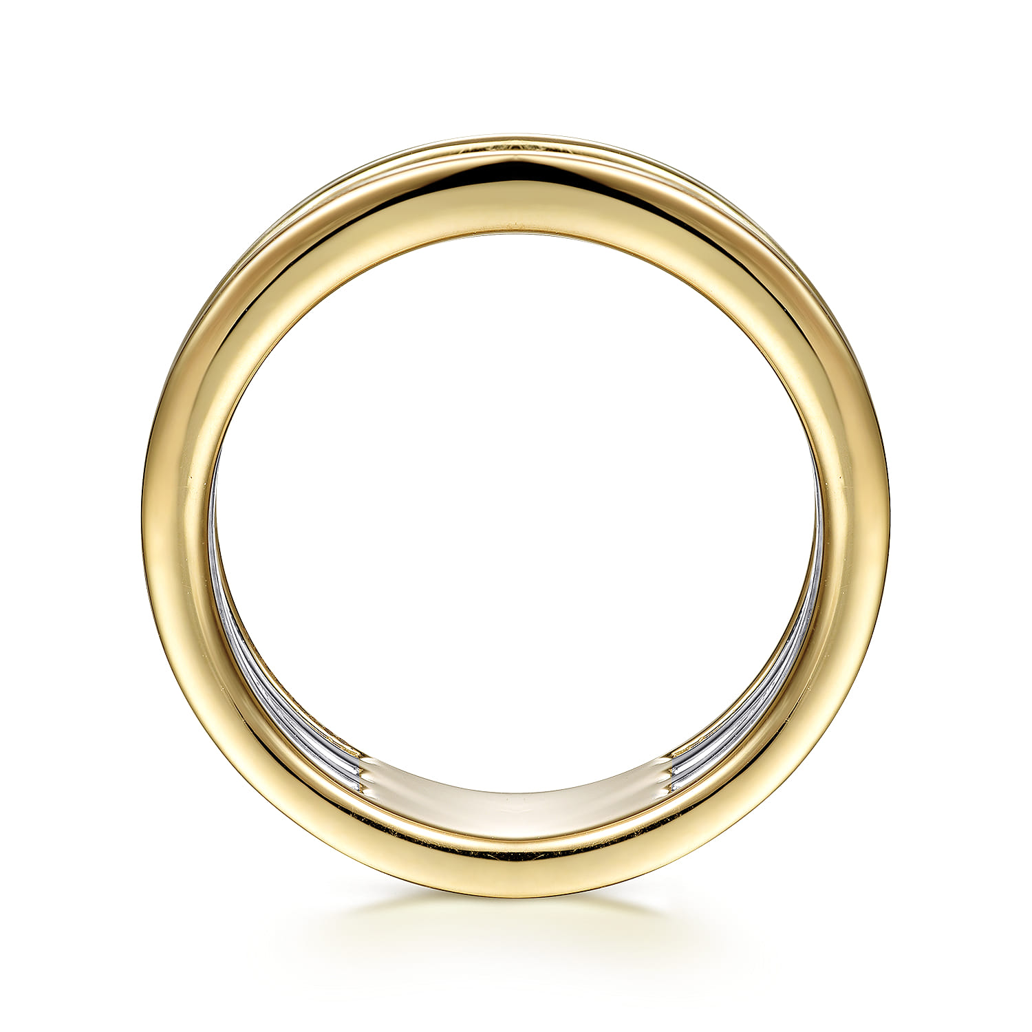 14K White-Yellow Gold Diamond Easy Stackable Ring - 0.5 ct - Shot 2