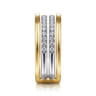 14K White-Yellow Gold Diamond Easy Stackable Ring - 0.5 ct