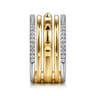 14K White  Yellow Gold Diamond Easy Stackable Ring - 0.3 ct