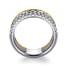 14K White  Yellow Gold Diamond Easy Stackable Ring - 0.75 ct