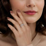 14K White  Yellow Gold Diamond Easy Stackable Ring - 0.75 ct