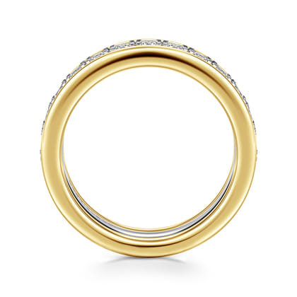 14K White-Yellow Gold Diamond Eternity Band