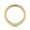Eternity Band Wedding Ring in 14k Yellow/white Gold with Round Natural Diamond at Gabriel & Co.