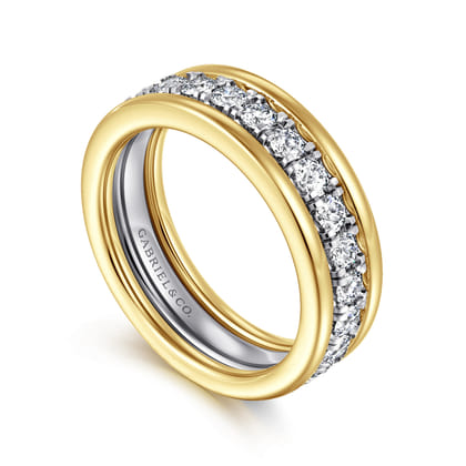 14K White-Yellow Gold Diamond Eternity Band