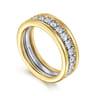 Eternity Band Wedding Ring in 14k Yellow/white Gold with Round Natural Diamond at Gabriel & Co.