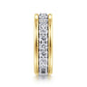 Eternity Band Wedding Ring in 14k Yellow/white Gold with Round Natural Diamond at Gabriel & Co.